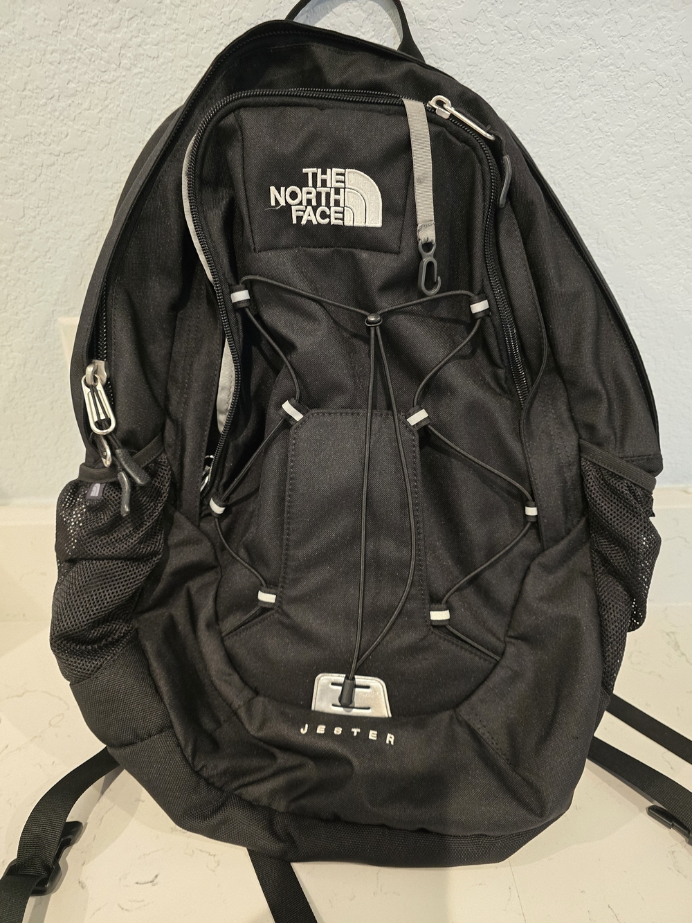 The North Face Black Jester Backpack with Front Bungee